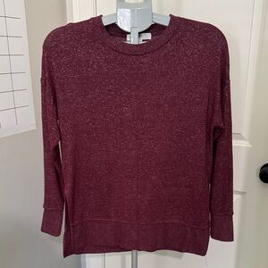 Planet Gold Burgundy Knit Top